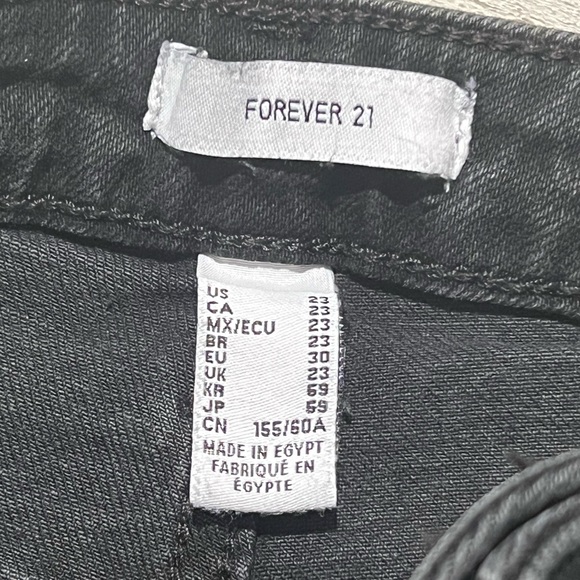 Forever 21 XS faded black bellbottom jeans - Picture 7 of 16